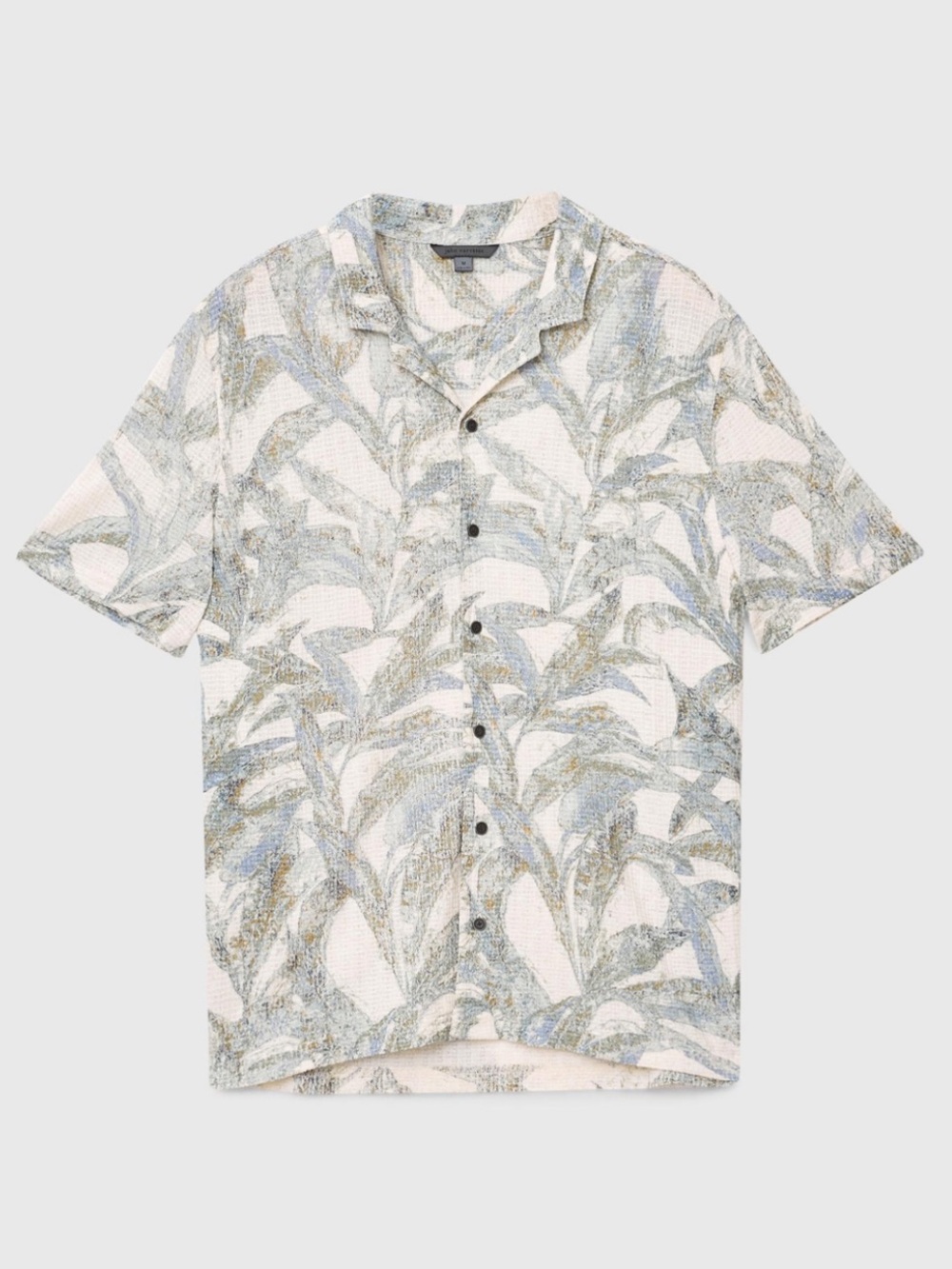 John Varvatos CONANT CAMP SHIRT blue white desert flower print Size Small NWT